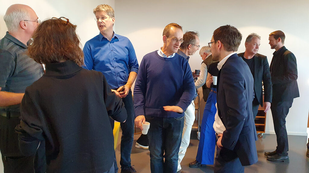 discussions during the break at the kick-off event